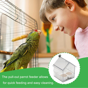 Pull-Out External Parrot Feeder