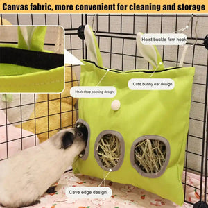 Hanging Hay Feeder Bag for Rabbits and Guinea Pigs