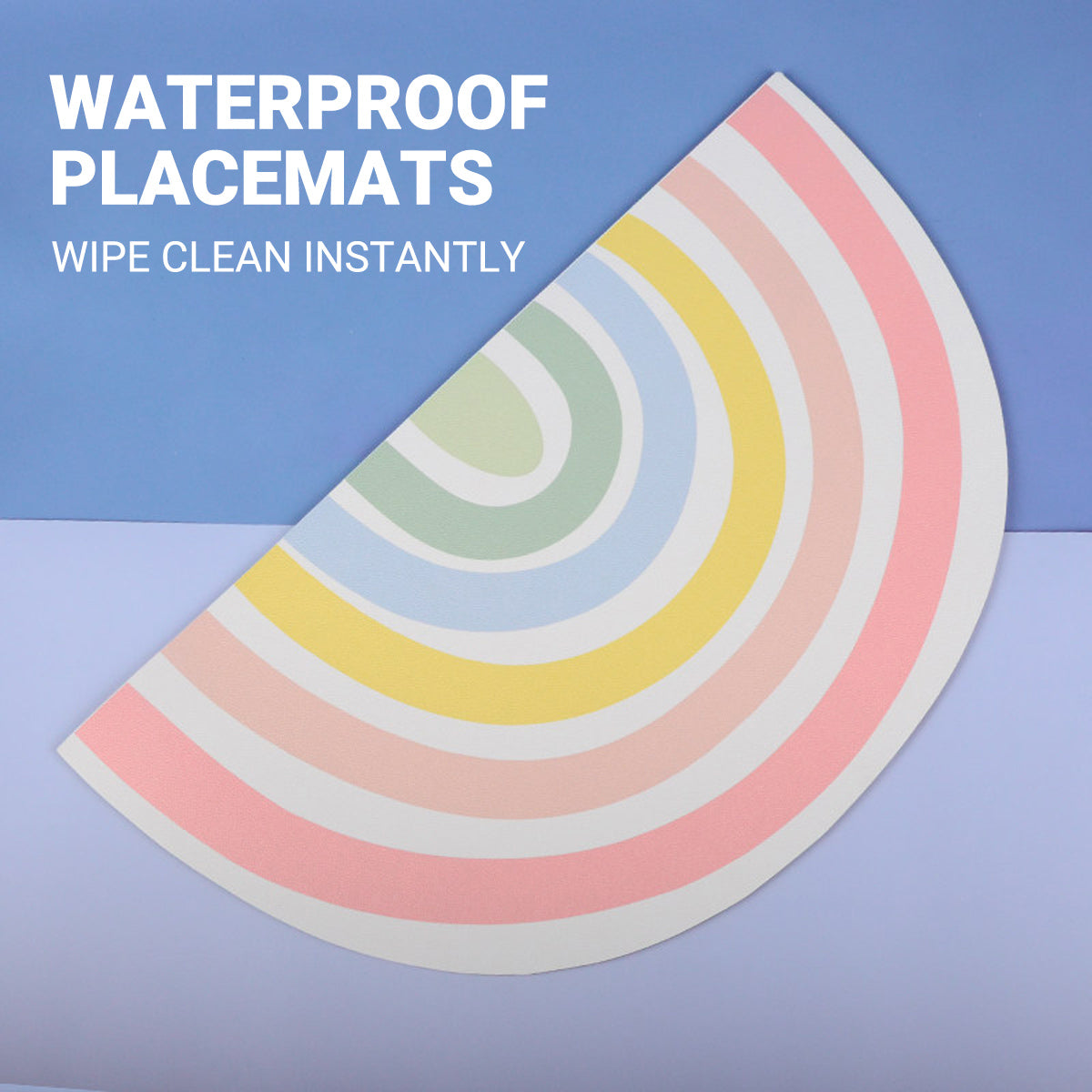 Rainbow Pet Food Mat Waterproof Non-Slip
