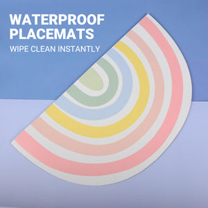 Rainbow Pet Food Mat Waterproof Non-Slip
