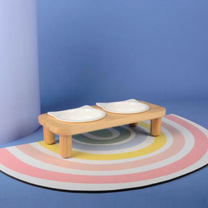 Rainbow Pet Food Mat Waterproof Non-Slip