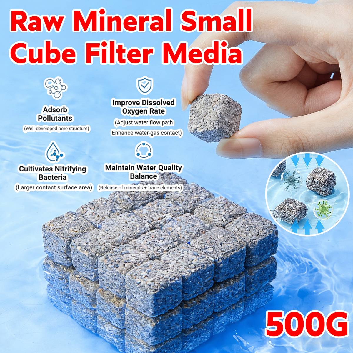 Bio Filter Media - Yee Bacterial House Raw Ore Aquarium Media