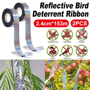 Reflective Bird Deterrent Ribbon Tape for Garden & Orchard Protection