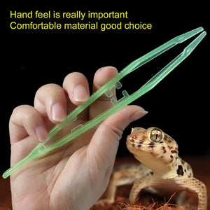 Luminous Tweezers 18cm Straight Feeding Tool For Reptile Tortoise Lizard Frog Spider