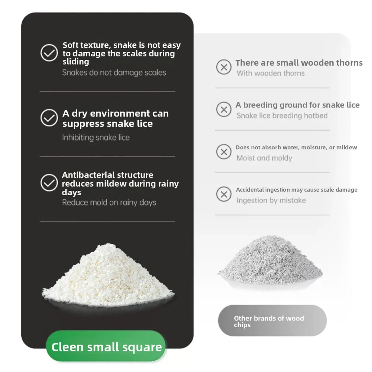 Reptile Bedding Blocks for Snake Tank Substrate