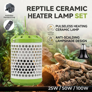 Reptile Ceramic Heat Lamp Set | Adjustable Terrarium Heating Light