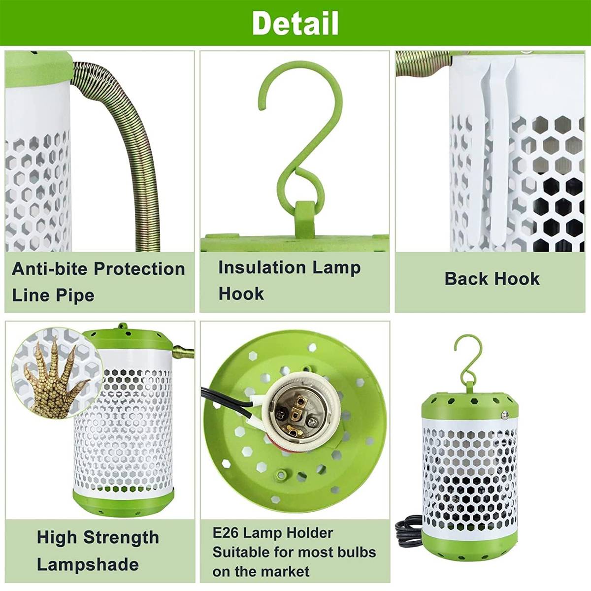 Reptile Ceramic Heat Lamp Set | Adjustable Terrarium Heating Light