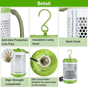 Reptile Ceramic Heat Lamp Set | Adjustable Terrarium Heating Light