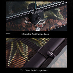 Reptile Enclosure Glass Terrarium With Front Opening