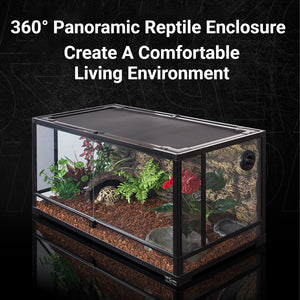 Reptile Enclosure Glass Terrarium With Front Opening