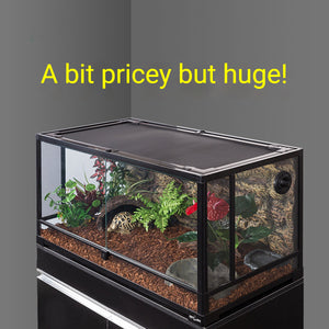 Reptile Enclosure Glass Terrarium With Front Opening