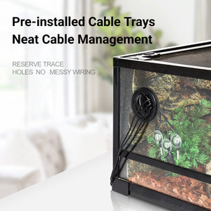 Reptile Enclosure Glass Terrarium With Front Opening