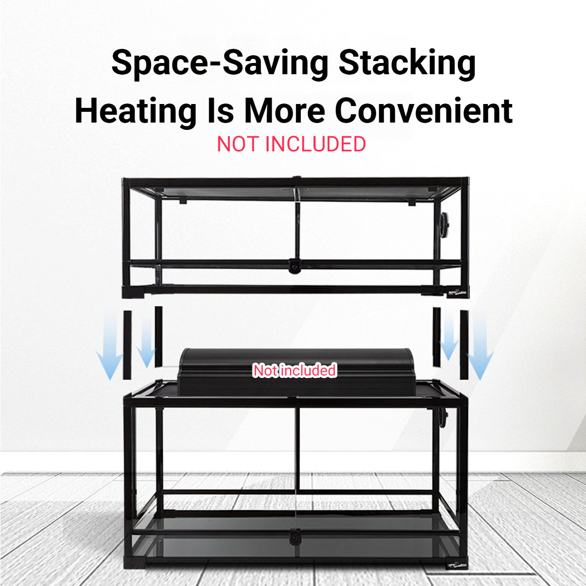 Reptile Enclosure Glass Terrarium With Front Opening