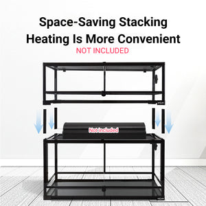 Reptile Enclosure Glass Terrarium With Front Opening