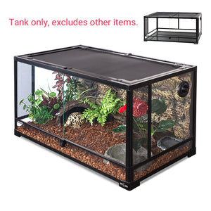 Reptile Enclosure Glass Terrarium With Front Opening