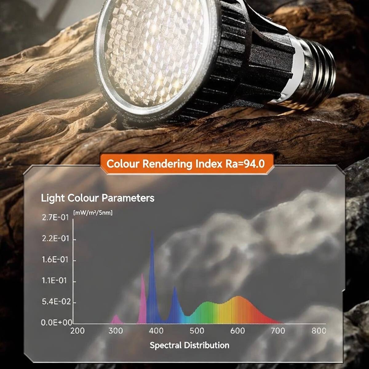 Reptile Basking Lamp - Full Spectrum Turtle Heat Lamp