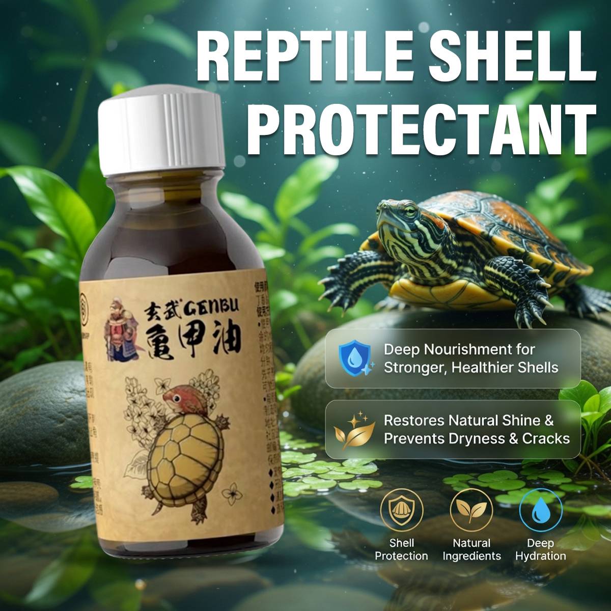 Turtle Shell Oil - Bacteriostatic Moisturizing Tortoise Care