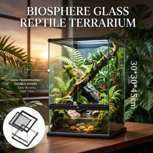 Reptile Terrarium Glass Tank with Double Doors