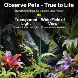 Reptile Terrarium Glass Tank with Double Doors