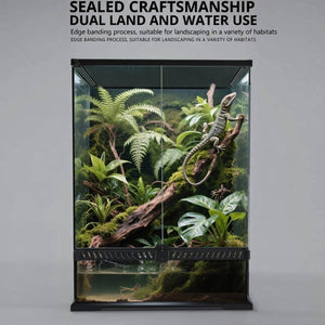 Reptile Terrarium Glass Tank with Double Doors