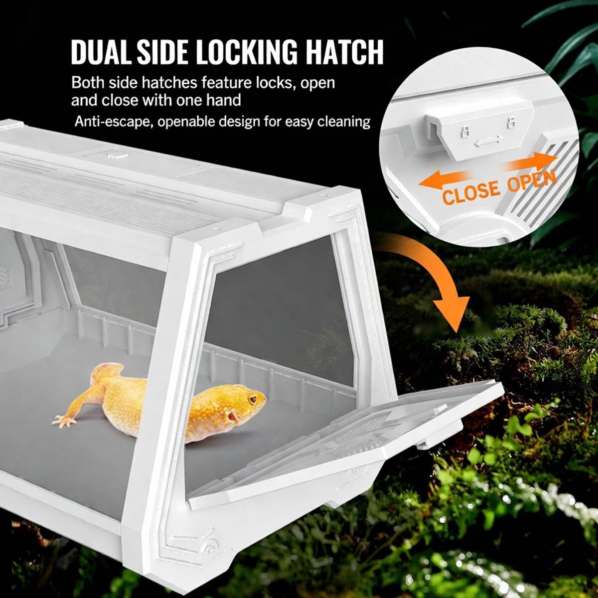Reptile Habitat Tank Ventilated Terrarium Enclosure