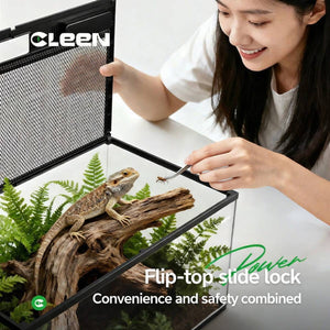 Reptile Terrarium - Cleen Climbing Pet Landscape Vivarium Tank