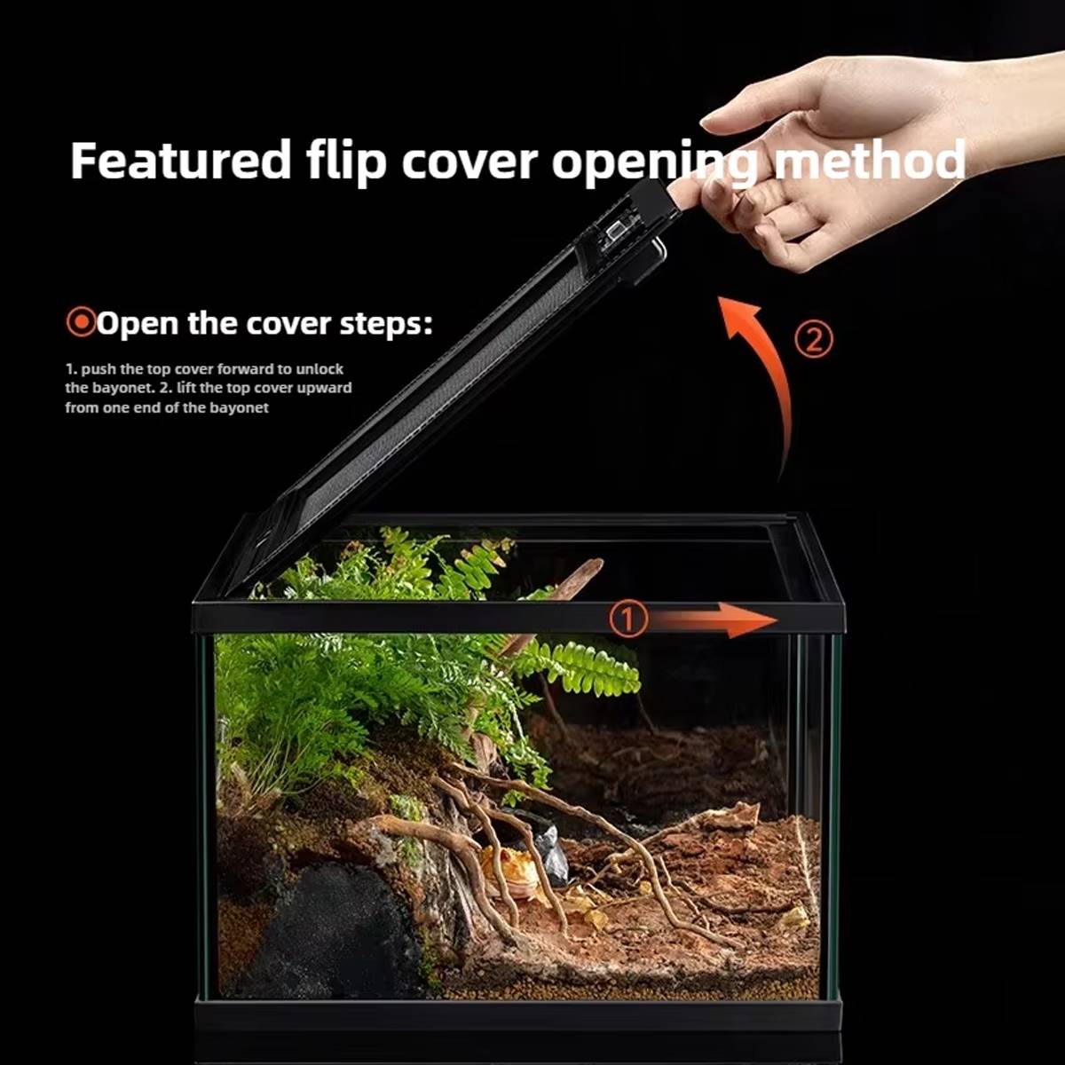 Reptile Terrarium - Cleen Climbing Pet Landscape Vivarium Tank