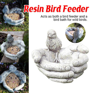 Resin Bird Feeder Garden Bird Bath Bowl