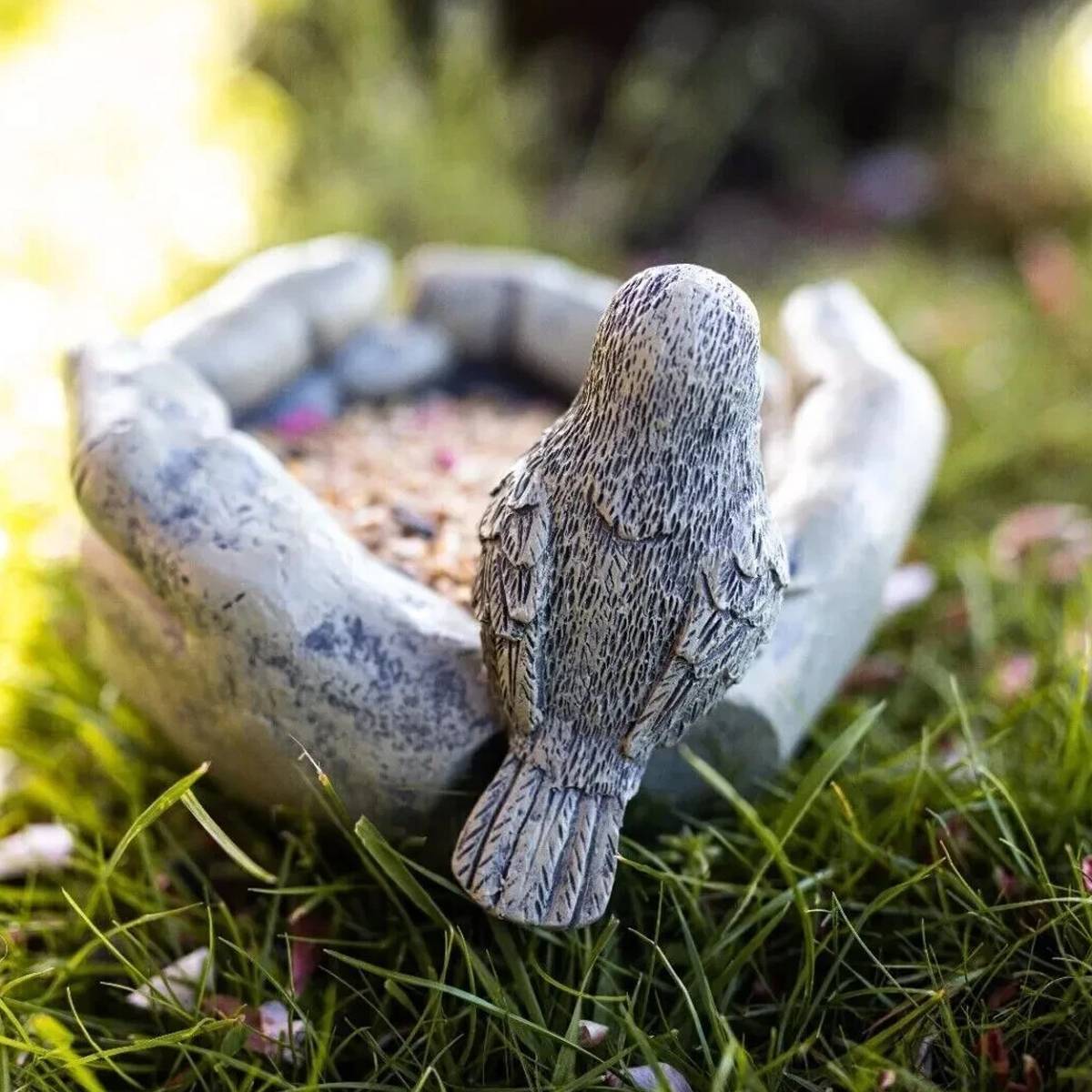 Resin Bird Feeder Garden Bird Bath Bowl