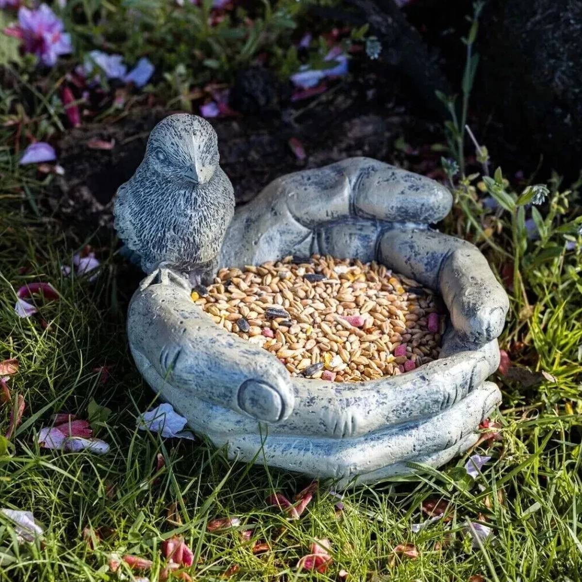 Resin Bird Feeder Garden Bird Bath Bowl