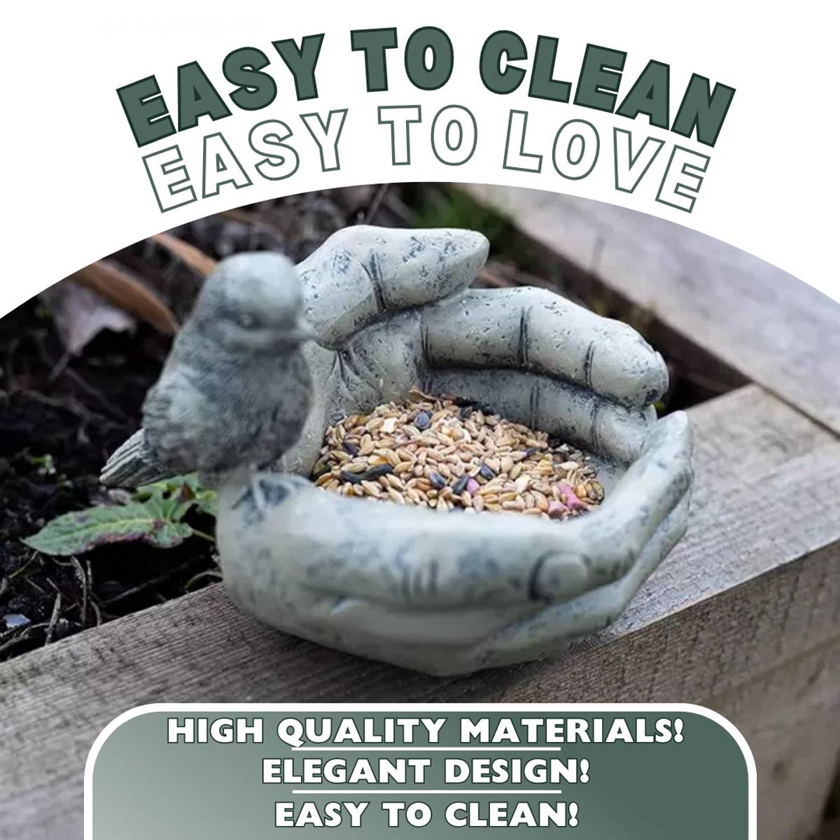 Resin Bird Feeder Garden Bird Bath Bowl