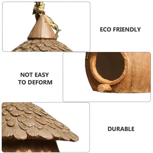 Hanging Bird House Resin Garden Bird Nest