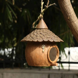 Hanging Bird House Resin Garden Bird Nest
