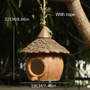 Hanging Bird House Resin Garden Bird Nest