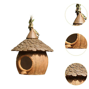 Hanging Bird House Resin Garden Bird Nest