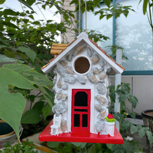 Bird House Stone Cottage Resin Nest