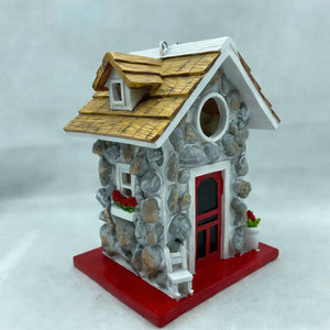 Bird House Stone Cottage Resin Nest
