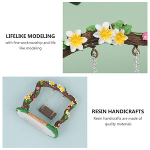Miniature Resin Swing Garden Decor