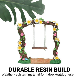 Miniature Resin Swing Garden Decor