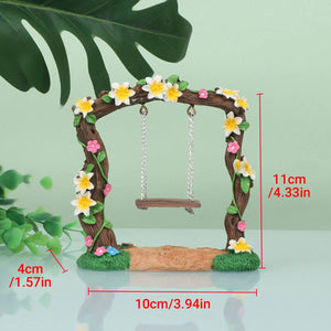 Miniature Resin Swing Garden Decor