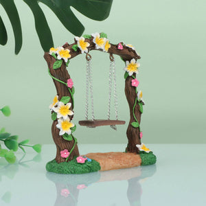 Miniature Resin Swing Garden Decor