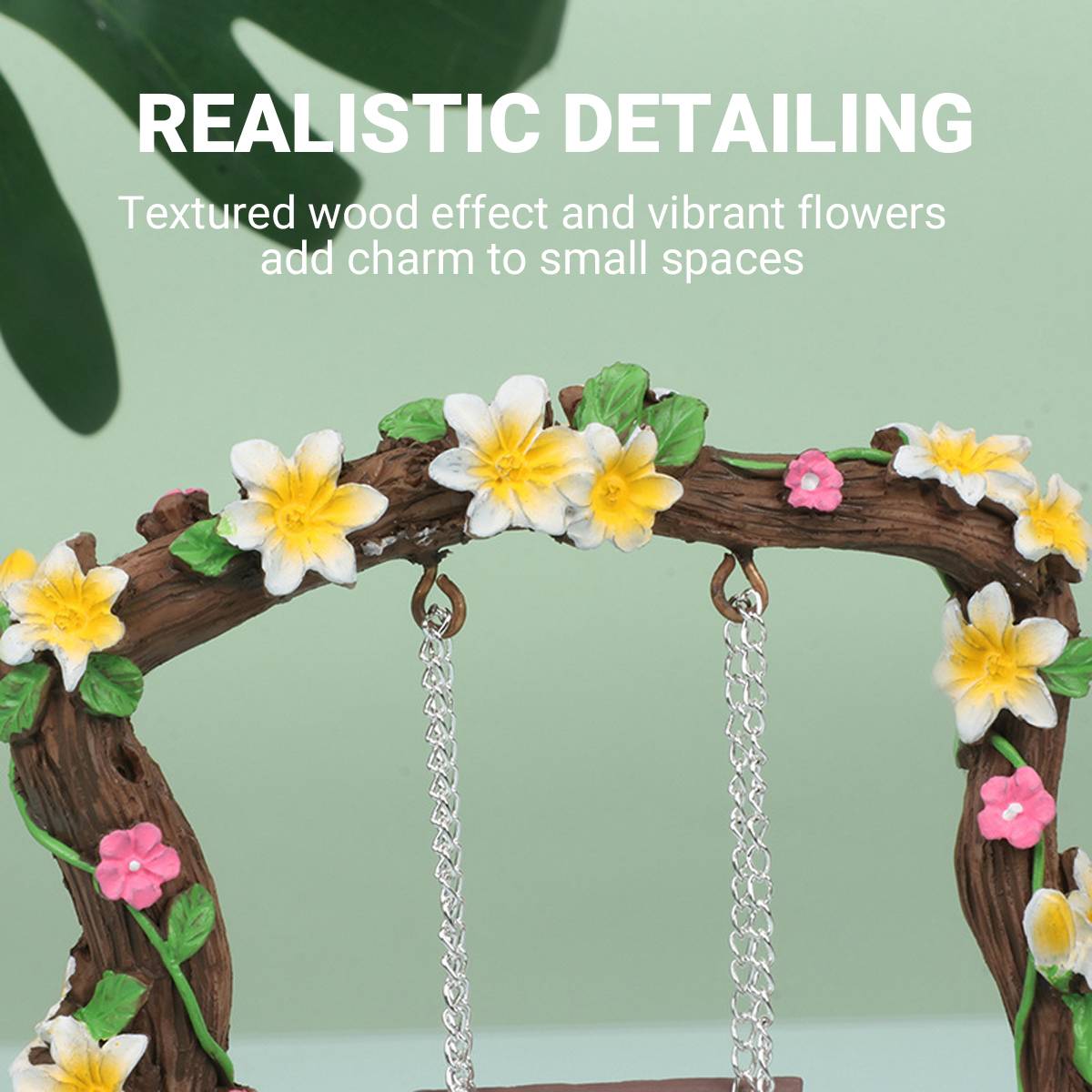 Miniature Resin Swing Garden Decor