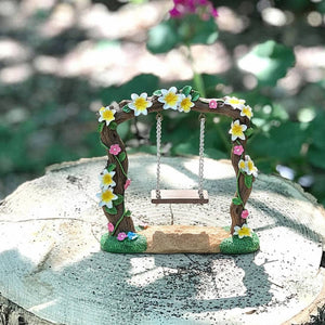 Miniature Resin Swing Garden Decor