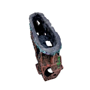 Pirate Ship Aquarium Ornament Resin Shipwreck Fish Tank Decor