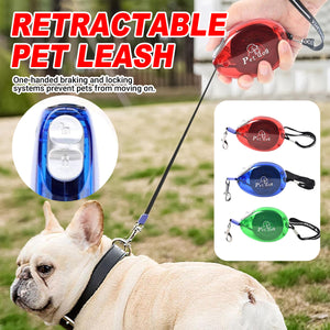 Retractable Dog Leash With One-Button Lock