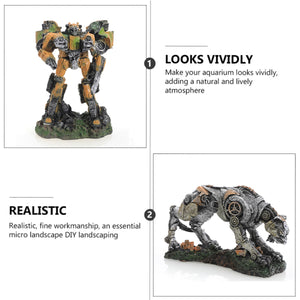 Robotic Aquarium Ornament Resin Fish Tank Decoration