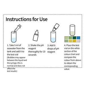 Saltwater Test Kit - Reef Aquarium PH NO2 NO3 KH PO4 Test Reagent