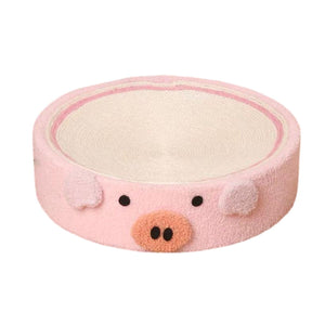 Cartoon-Inspired Cat Bed with Sisal Surface Multi-Use Cat Scratching Board