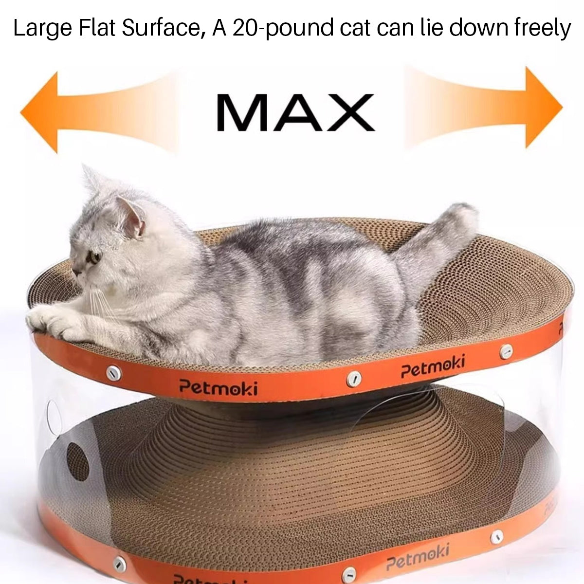 2-In-1 Cat Tunnel Bed With Scratcher Board