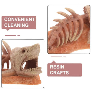 Shark Skeleton Resin Decor – Aquarium Ornament for Dramatic Aquascapes